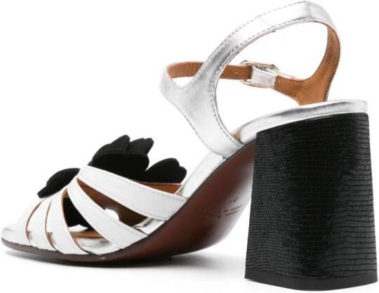 Chie Mihara Pirota 90mm leather sandals Silver