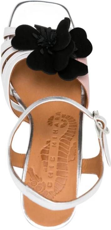 Chie Mihara Pirota 90mm leather sandals Silver