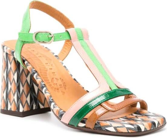 Chie Mihara Piyata 70mm leather sandals Green
