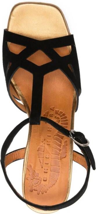 Chie Mihara Plau 70mm leather sandals Black
