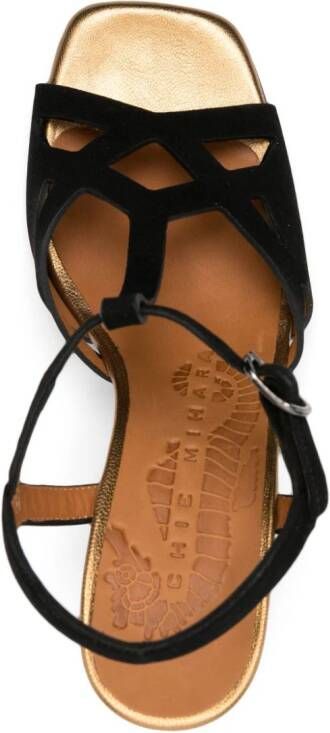 Chie Mihara Plau 90mm leather sandals Black