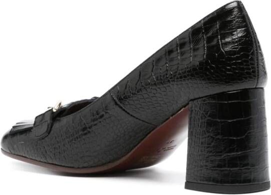 Chie Mihara Pyla 70mm crocodile-embossed pumps Black