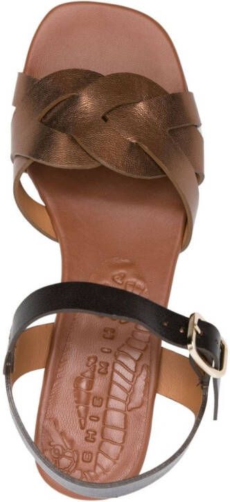 Chie Mihara Quaura 35mm leather sandals Brown