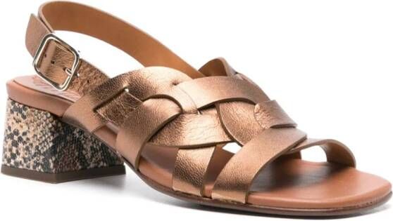 Chie Mihara Quirino 50mm leather sandals Brown