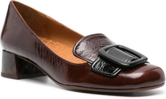 Chie Mihara Rizu 40mm buckle-detail leather pumps Brown