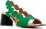 Chie Mihara Roka 50mm leather sandals Green - Thumbnail 2