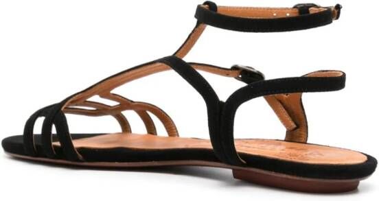 Chie Mihara strappy suede sandals Black