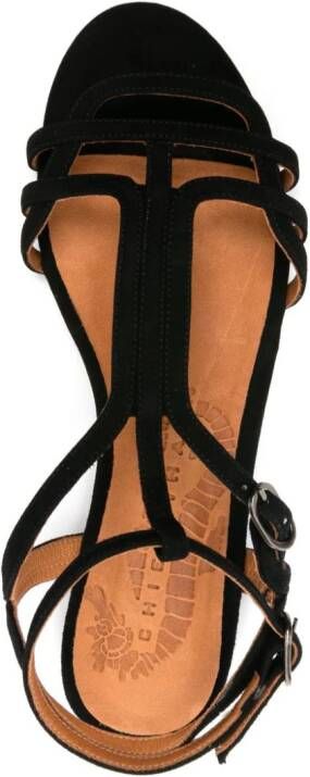 Chie Mihara strappy suede sandals Black