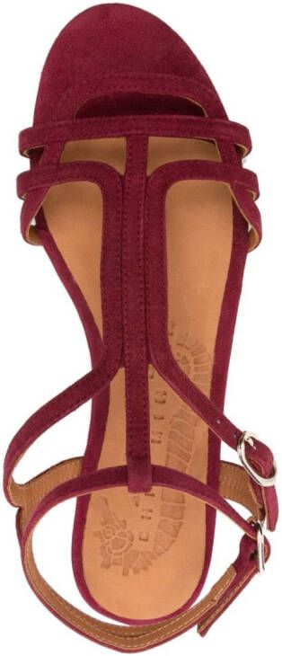 Chie Mihara strappy suede sandals Red