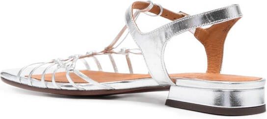 Chie Mihara Tante woven buckle-strap sandals Silver