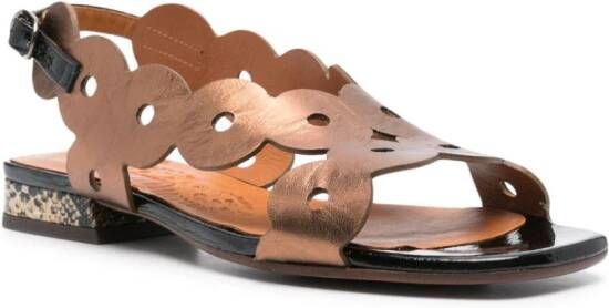 Chie Mihara Teide metallic sandals Brown