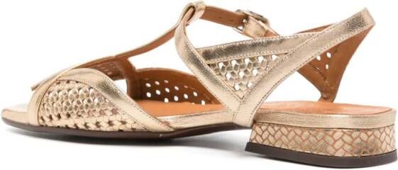 Chie Mihara Tencha caged leather sandals Gold