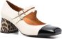 Chie Mihara tow-tone buckled 60mm pumps Neutrals - Thumbnail 2
