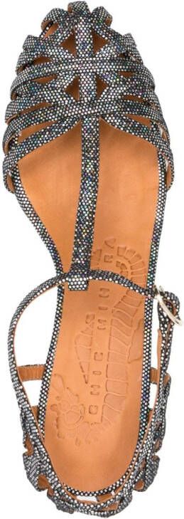 Chie Mihara U-Nenu 50mm caged sandals Silver