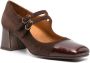 Chie Mihara Volcano 45mm square-toe leather pumps Brown - Thumbnail 2
