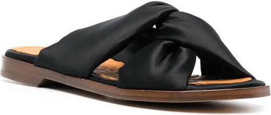 Chie Mihara Wamuzan twist strap sandals Black