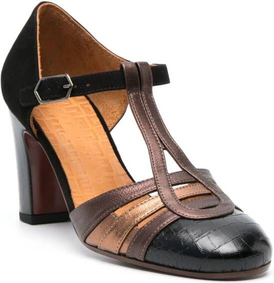 Chie Mihara Wance 85mm leather sandals Black