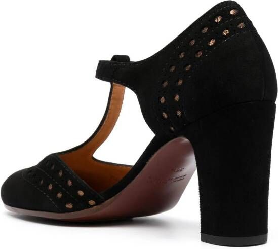 Chie Mihara Wante 90mm T-bar suede pumps Black