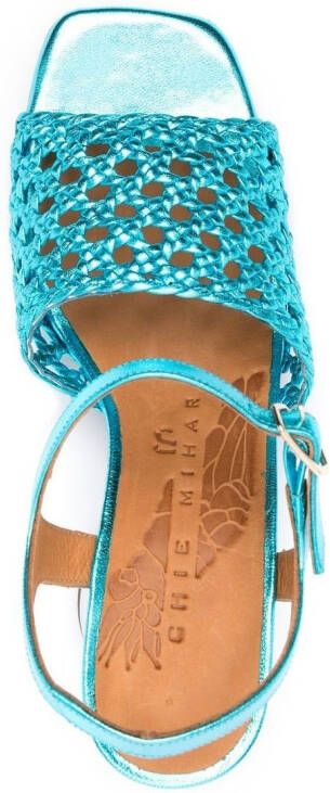 Chie Mihara woven open-toe 90mm sandals Blue