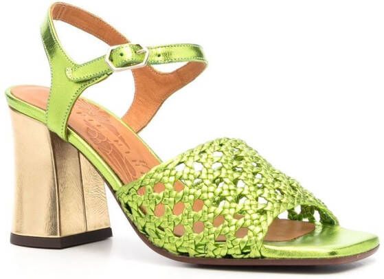 Chie Mihara woven open-toe 90mm sandals Green