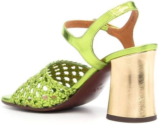 Chie Mihara woven open-toe 90mm sandals Green