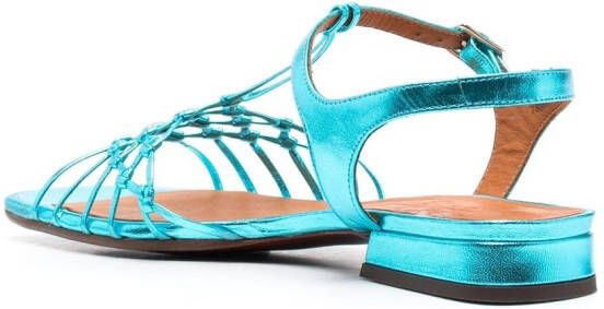 Chie Mihara woven-strap leather sandals Blue