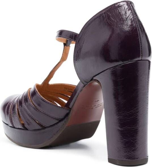 Chie Mihara Yeilo 110mm block-heel pumps Purple