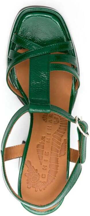 Chie Mihara Zico 103mm leather sandals Green
