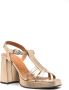 Chie Mihara Zico 95mm leather sandals Gold - Thumbnail 2