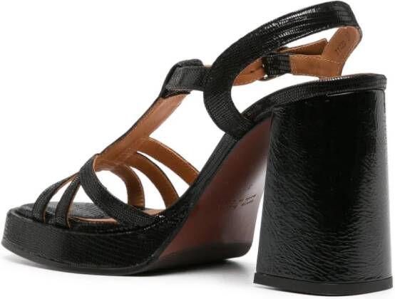 Chie Mihara Zico snakeskin-effect sandals Black