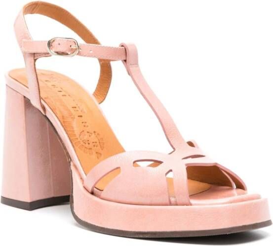 Chie Mihara Zinto 85mm patent-leather sandals Pink