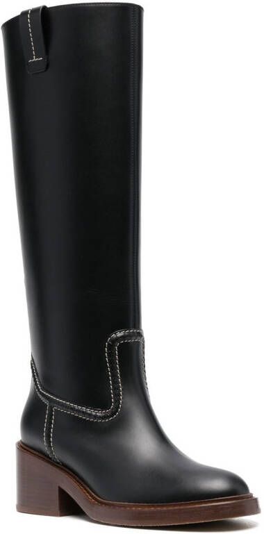 Chloé 60mm heeled leather boots Black