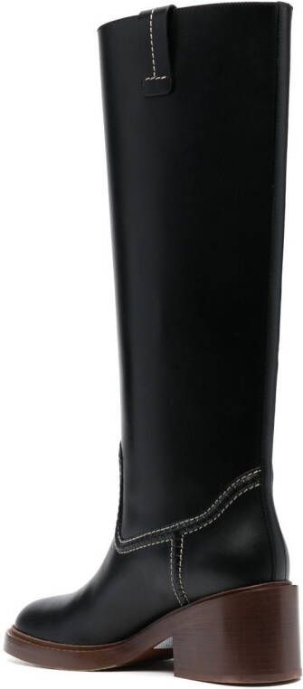 Chloé 60mm heeled leather boots Black