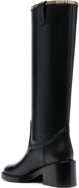 Chloé block-heel leather boots Black