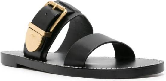 Chloé buckle-strap leather sandals Black