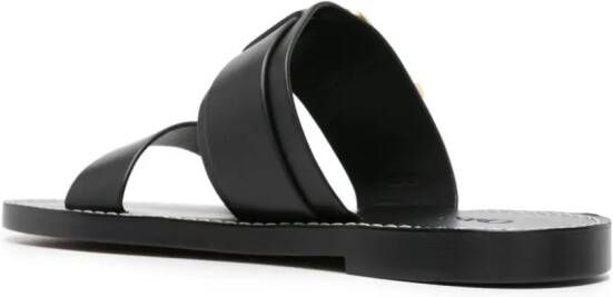 Chloé buckle-strap leather sandals Black