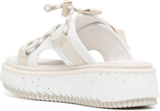 Chloé chunky-sole leather sandals White