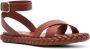 Chloé crossover leather sandals Brown - Thumbnail 2