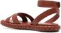 Chloé crossover leather sandals Brown - Thumbnail 3