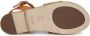Chloé Kids logo-embroidered leather sandals Brown - Thumbnail 4