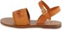 Chloé Kids logo-embroidered leather sandals Brown - Thumbnail 5