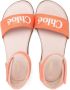 Chloé Kids logo-print ankle-strap sandals Orange - Thumbnail 3