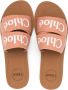 Chloé Kids logo-print flat slides Brown - Thumbnail 3