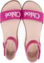 Chloé Kids logo-print leather sandals Pink - Thumbnail 3