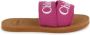 Chloé Kids logo-strap slip-on sandals Pink - Thumbnail 2