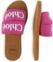 Chloé Kids logo-strap slip-on sandals Pink - Thumbnail 4