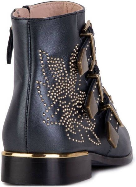 Chloé Kids studded buckle-embellished boots Black