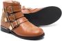 Chloé Kids studded buckled ankle boots Brown - Thumbnail 3