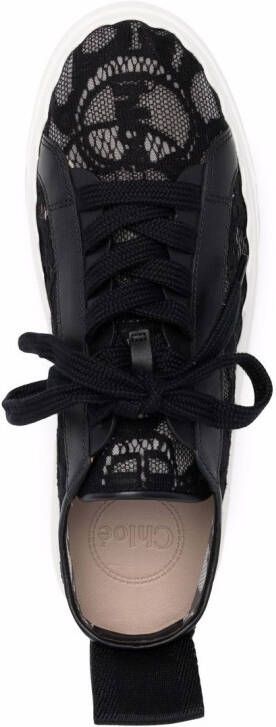 Chloé Lauren lace low-top sneakers Black