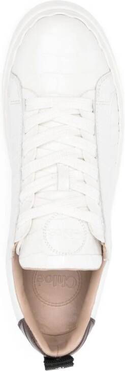Chloé Lauren logo pull-tab sneakers White